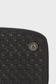 OSPREY LONDON The Woven Large Zip Around Black Purse - Image 6 of 6