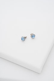 Ted Baker Silver/Blue SOLETIA: Solitaire Sparkle Crystal Stud Earrings - Image 1 of 7