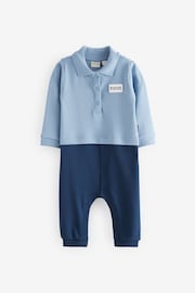 Baker by Ted Baker 100% Cotton Polo Romper - Image 1 of 6