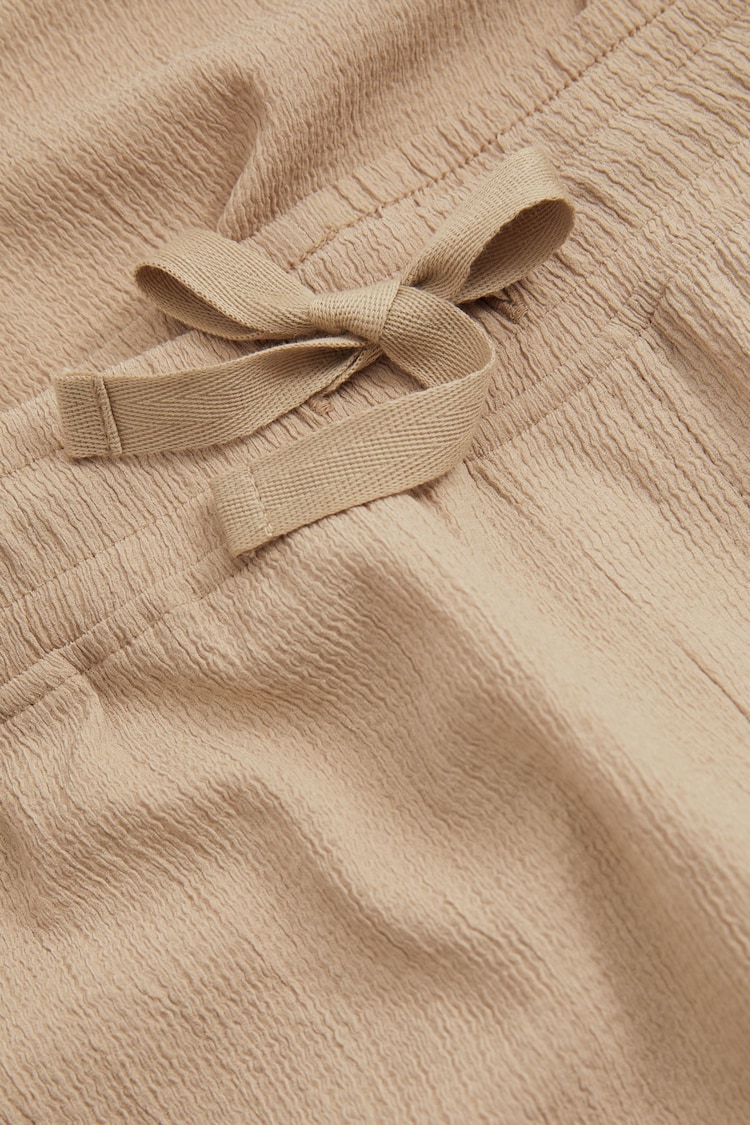 Reiss Oatmeal Anzac Textured Crepe Drawstring Trousers - Image 5 of 5