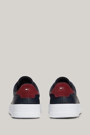 Tommy Hilfiger Blue TH Court Leather Trainers - Image 4 of 7