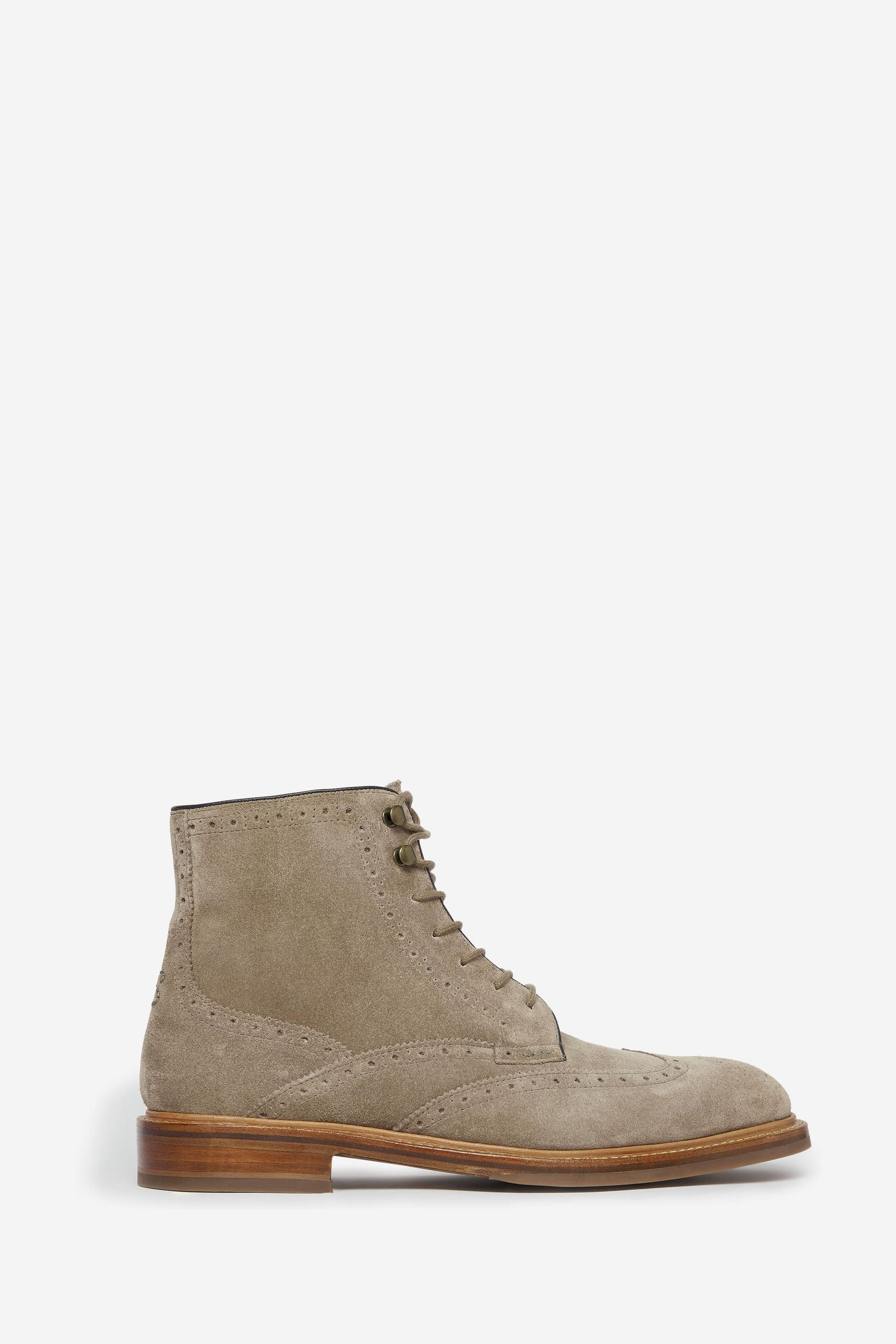 Buy Oliver Sweeney Grey Calf Suede Brogue Boots from the Next UK online shop