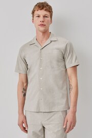 Oliver Sweeney Grey Cotton Short Sleeved Shirt - Image 1 of 7