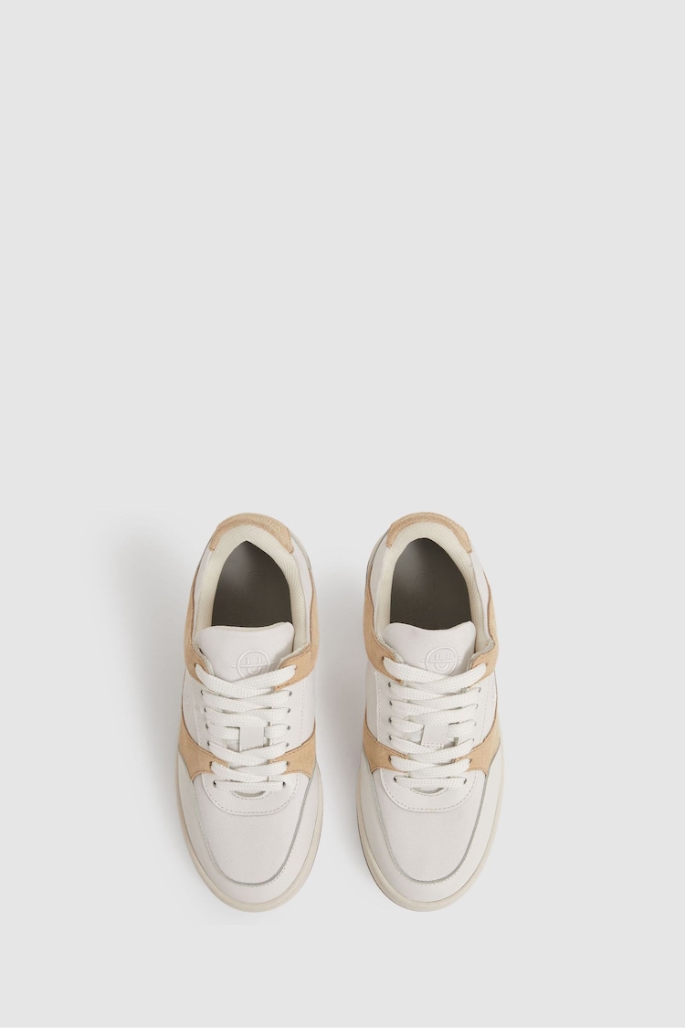 Unseen Leather Suede Panelled Trainers - Image 2 of 4