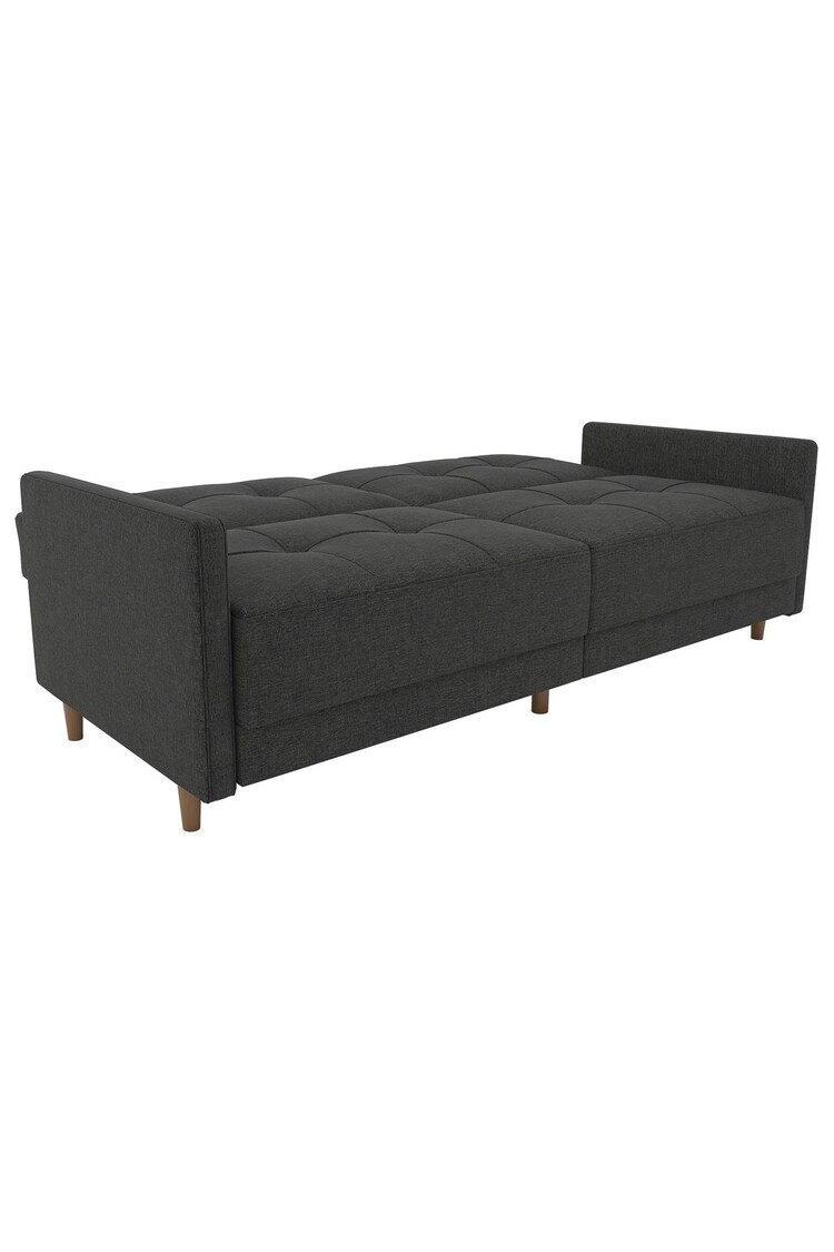 Dorel Home Grey Andora Linen Sprung Sofa Bed - Image 4 of 6