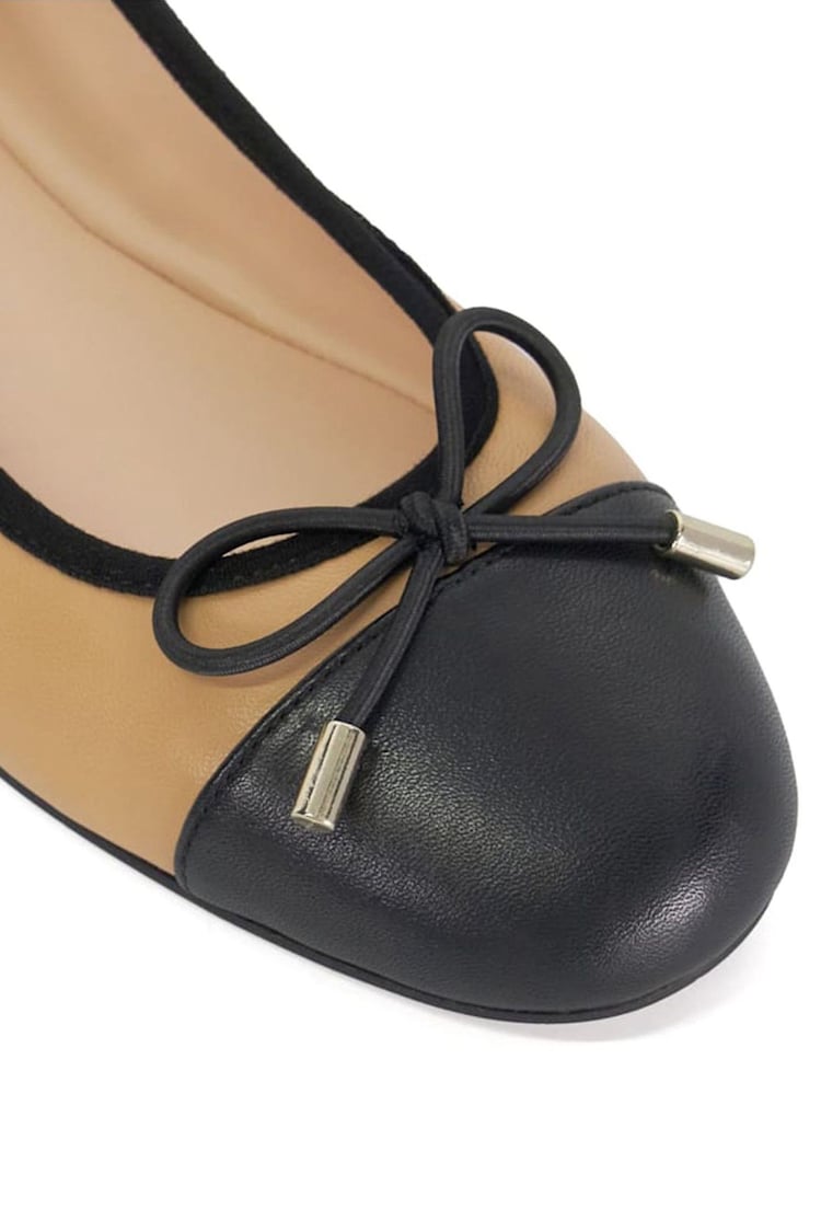 Dune London Brown Highest Flexible Sole Contrast Ballerina Flats - Image 5 of 5