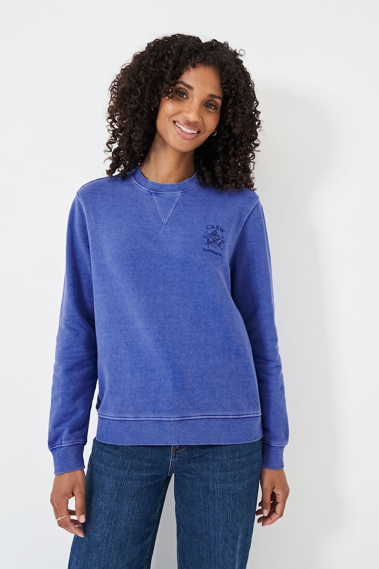 Crew Clothing Pigment Dyed Crew Neck Sweatshirt - Image 1 of 5