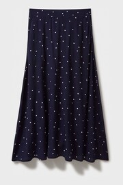 Crew Clothing Company Blue Amber Flared Midi Skirt - Image 5 of 5