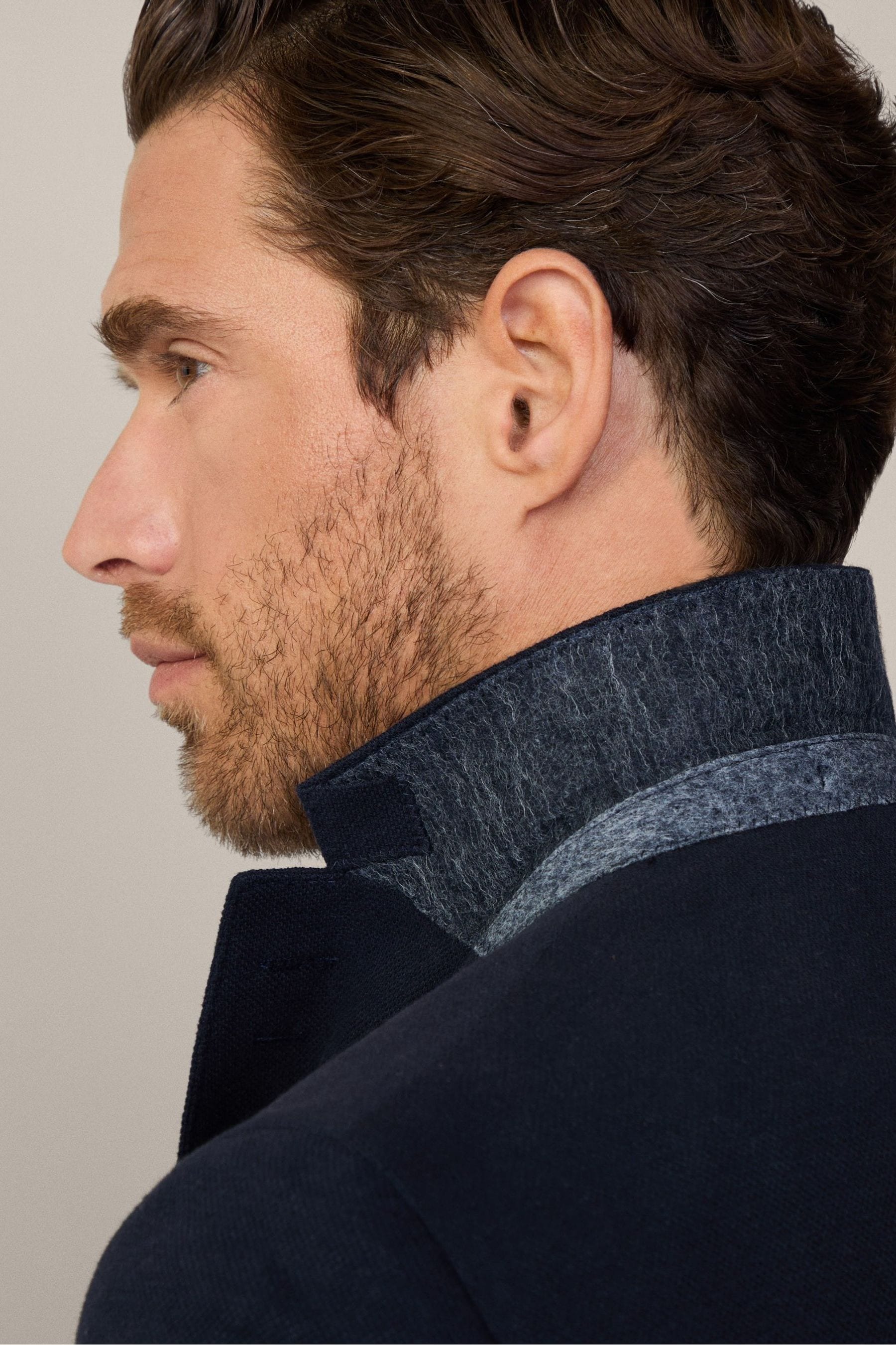 Buy Hackett London Mens Blue Cotton Linen Mix Jacket from Next Canada