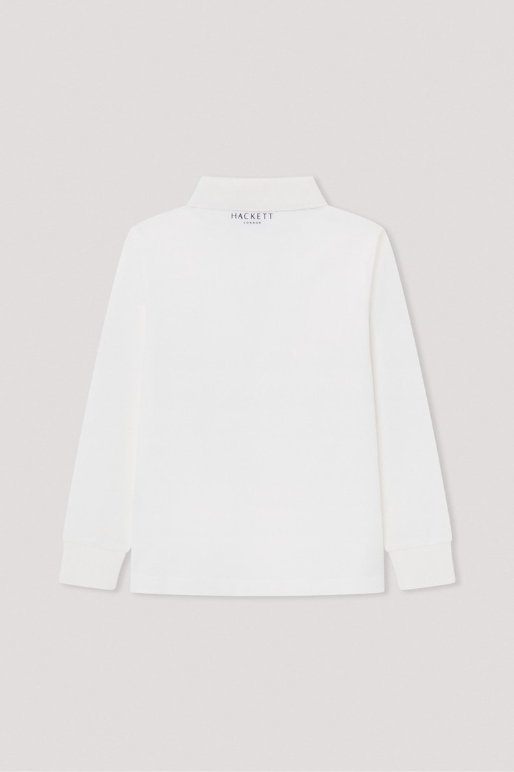 Hackett London Older Boys White Polo Shirt - Image 2 of 3