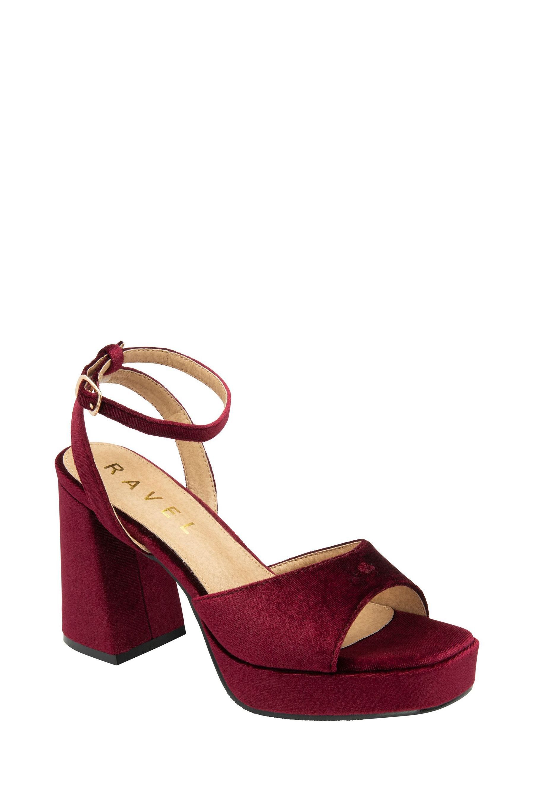 Red block heel platform sandals sales