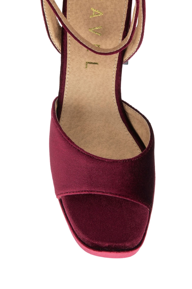 Ravel Red Block Heel Sandals - Image 4 of 4