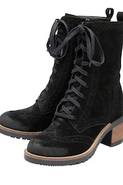 Ravel Black Suede Zip-Up Mid-Calf Boots - Image 2 of 4