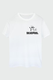 Brands In White Mens Deadpool and Wolverine Cartoon 100% Cotton T-Shirt - Image 2 of 3