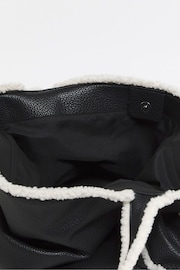 Simply Be Black Shearling Tote Bag - Image 3 of 4