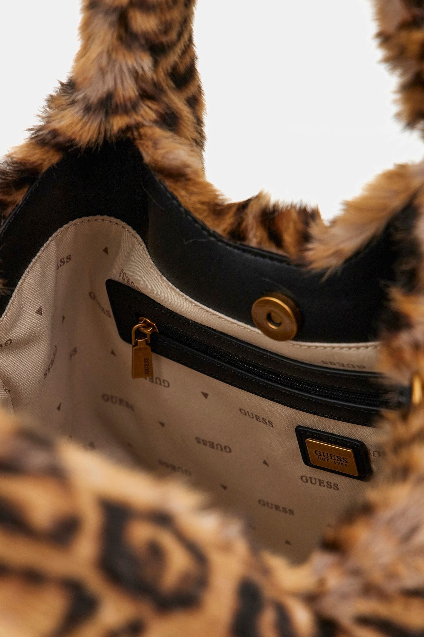 Guess faux fur top
