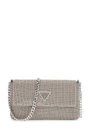 Guess Silver Diamante Flap Clutch Bag - Image 1 of 3