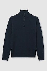 Reiss Navy Royal Atelier Cashmere Zip-Neck Jumper - Image 2 of 7