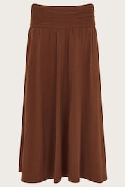 Monsoon Brown Jourdana Jersey Midi Skirt - Image 5 of 5