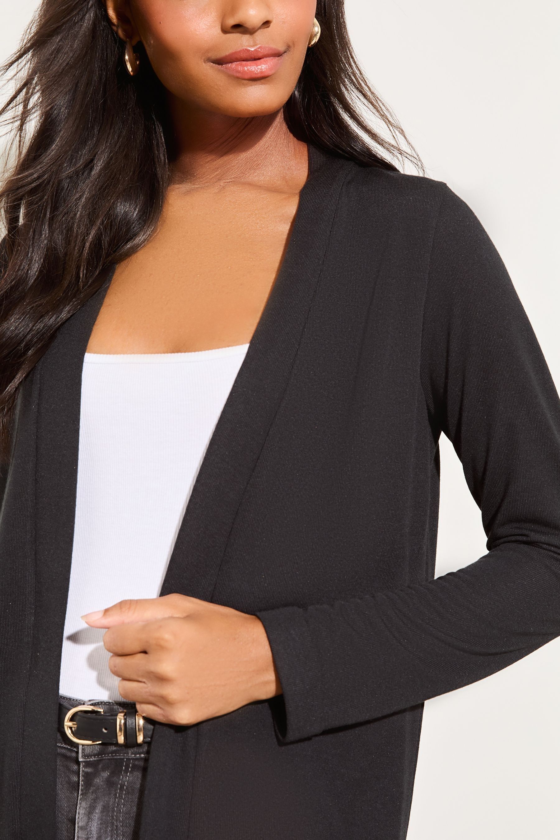 Next black longline cardigan top