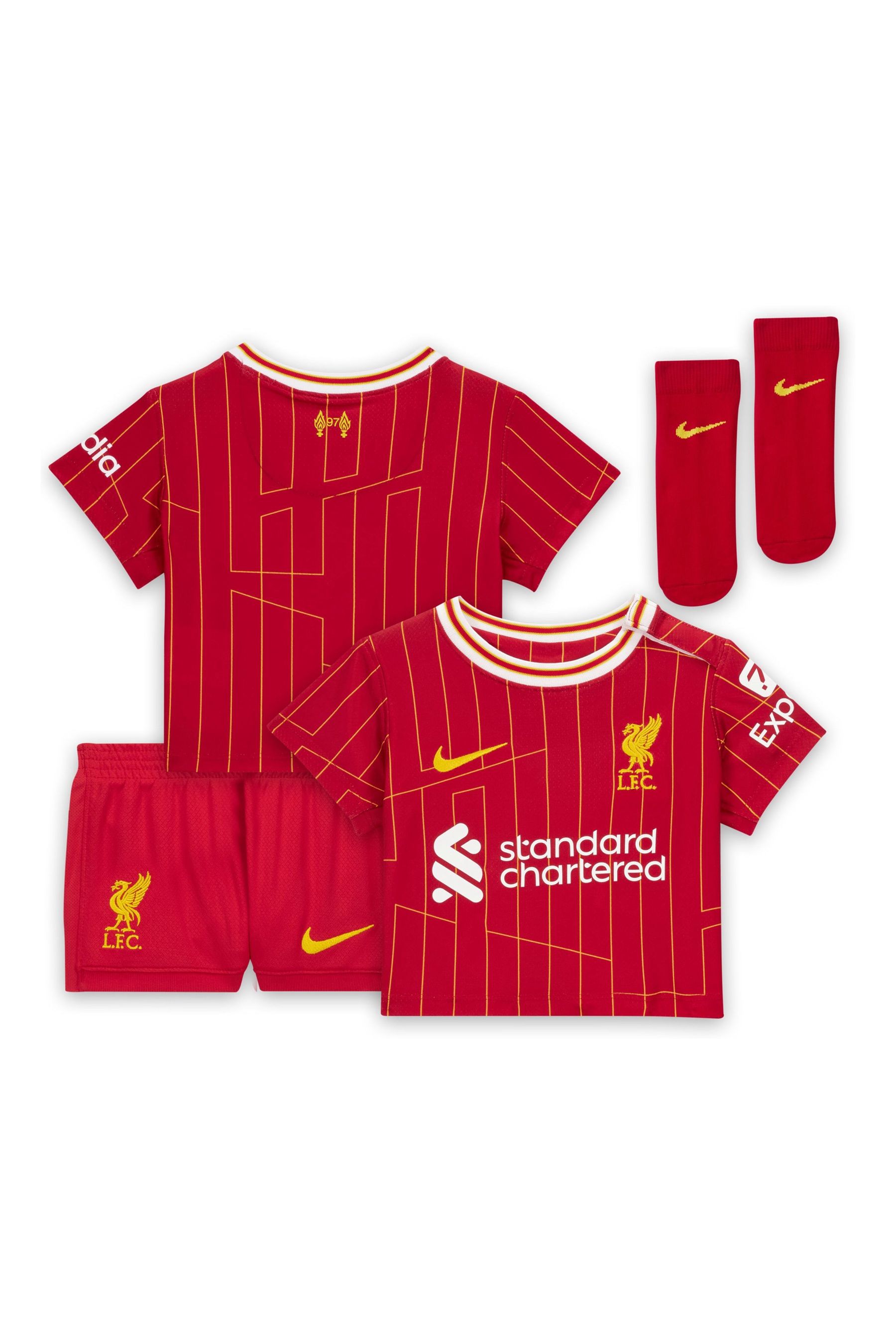 Buy Nike Red Infant Liverpool Home Stadium Kit 2024 25 from the Next UK online shop