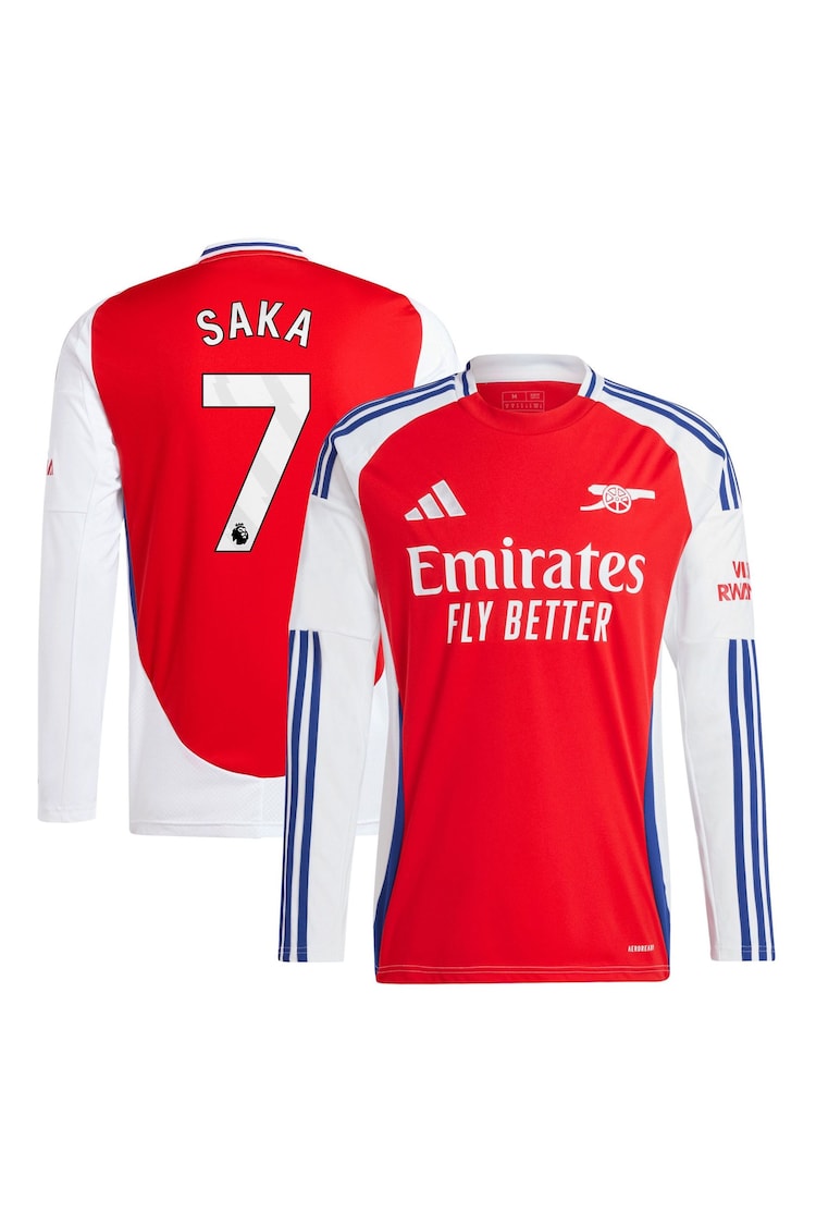 adidas Red 2024-25 Arsenal Home Long Sleeve Shirt - Image 1 of 3