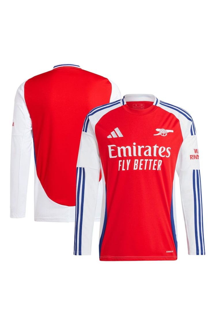 adidas Red 2024-25 Arsenal Home Long Sleeve Shirt - Image 1 of 3