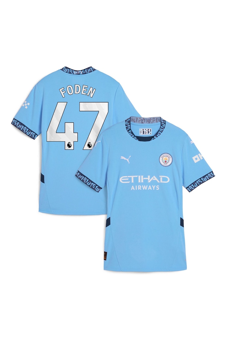 Puma Blue Womens 2024-25 Manchester City Home Shirt - Image 1 of 3