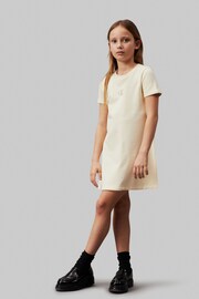 Calvin Klein Natural Logo Terry Fit Flare Dress - Image 4 of 5