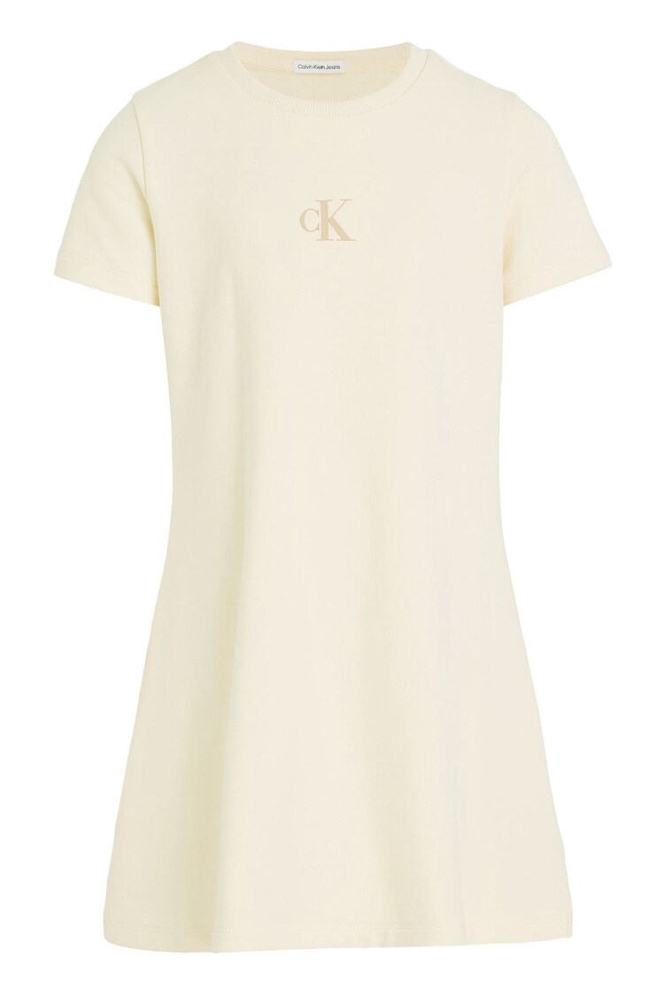 Calvin Klein Natural Logo Terry Fit Flare Dress - Image 5 of 5