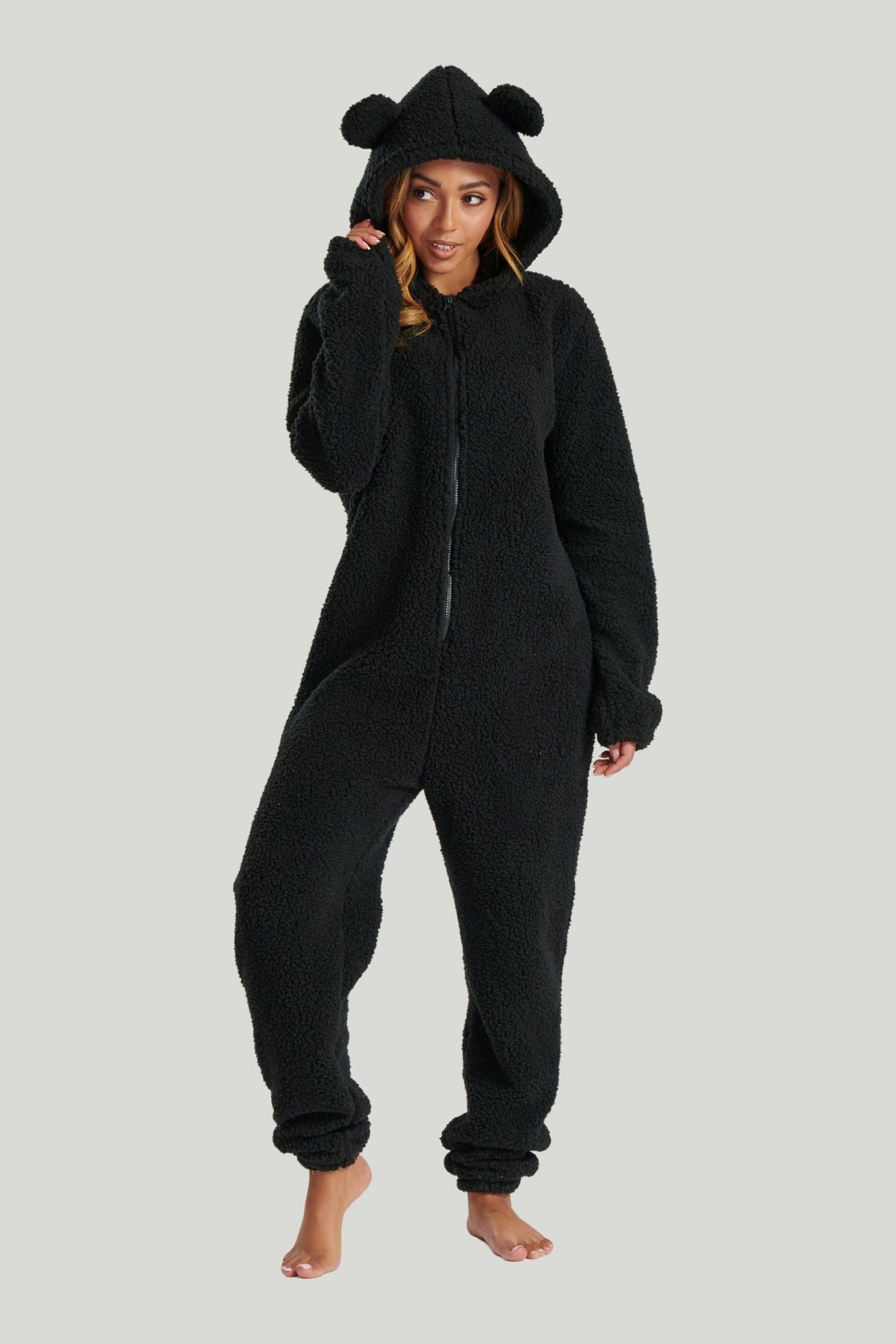 Buy Loungeable Black Borg All In One With Ears from the Next UK online shop