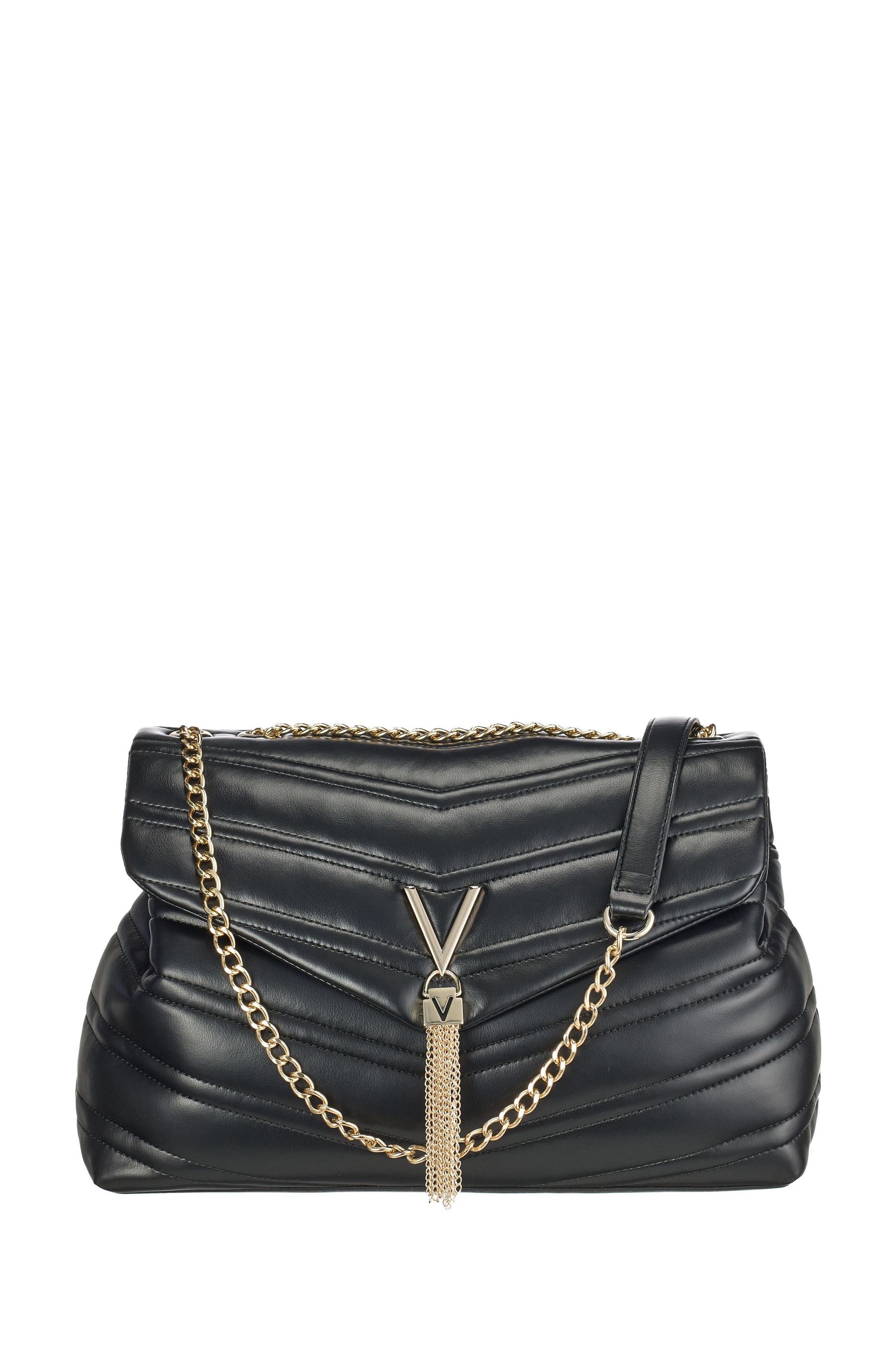 Black patent valentino bag top