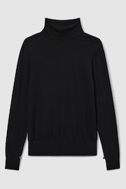 Reiss Black Macy Merino Wool Roll Neck Jumper - Image 2 of 6