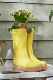 Large Yellow Welly Boots Planter with Marker by Dibor - Image 1 of 5