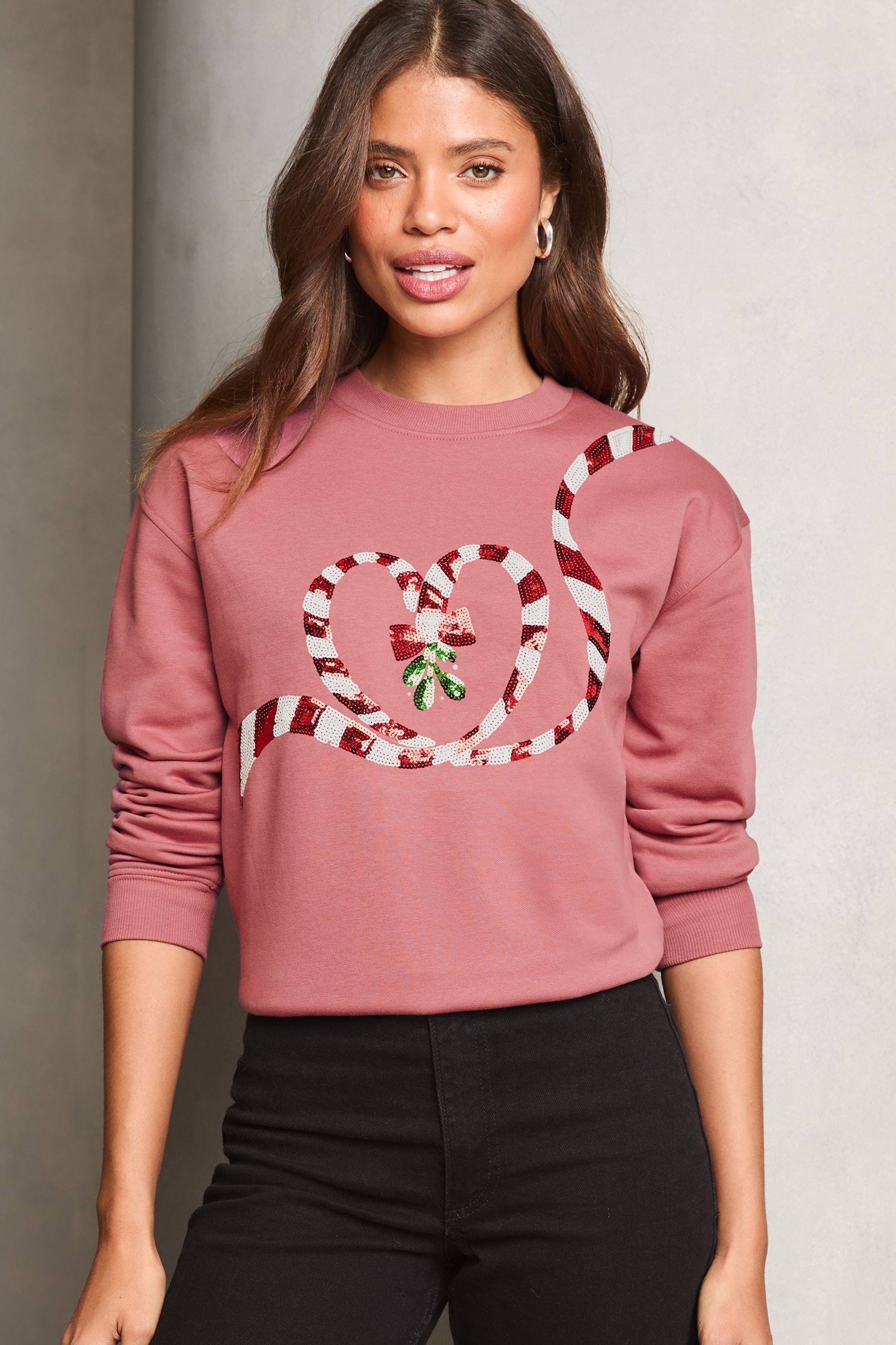 Next pink sweatshirt hotsell