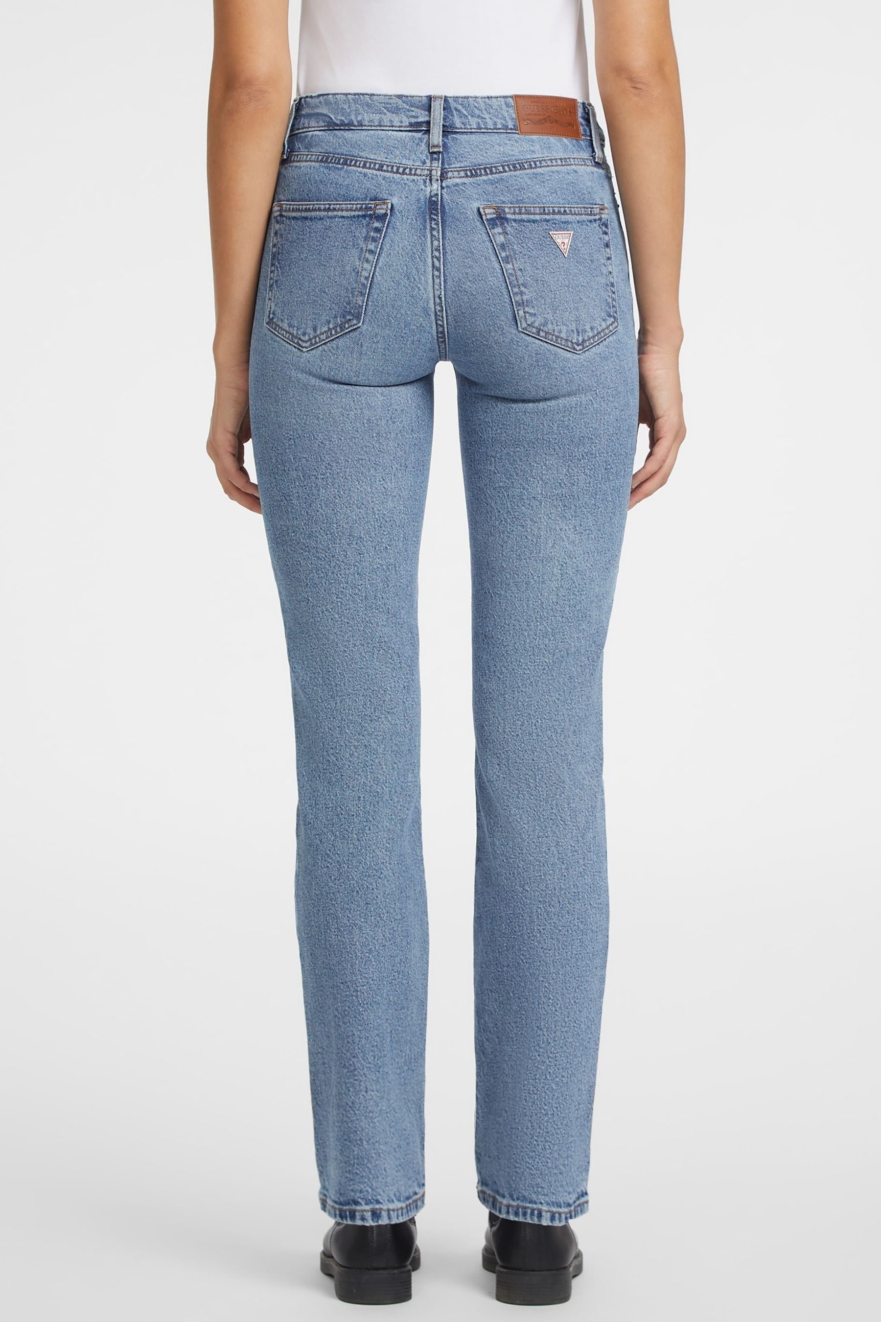 Buy GUESS JEANS Blue Mid Rise Straight Leg Jeans from the Next UK online shop