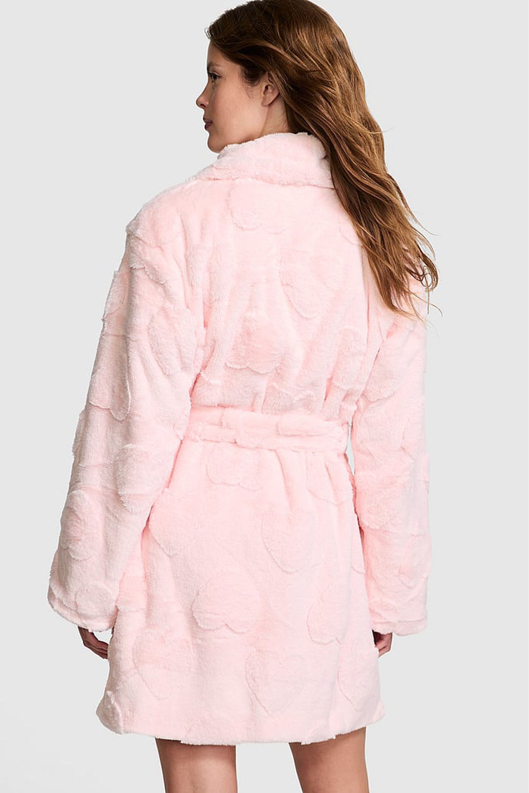 Buy Victoria s Secret PINK Angel Pink Hearts Cosy Long Sleeve Dressing Gown from the Next UK online shop