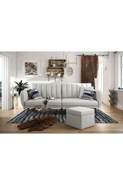 Novogratz Grey Brittany Linen Sofa Bed - Image 2 of 6