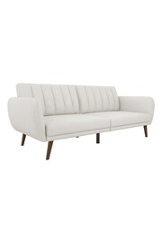 Novogratz Grey Brittany Linen Sofa Bed - Image 4 of 6