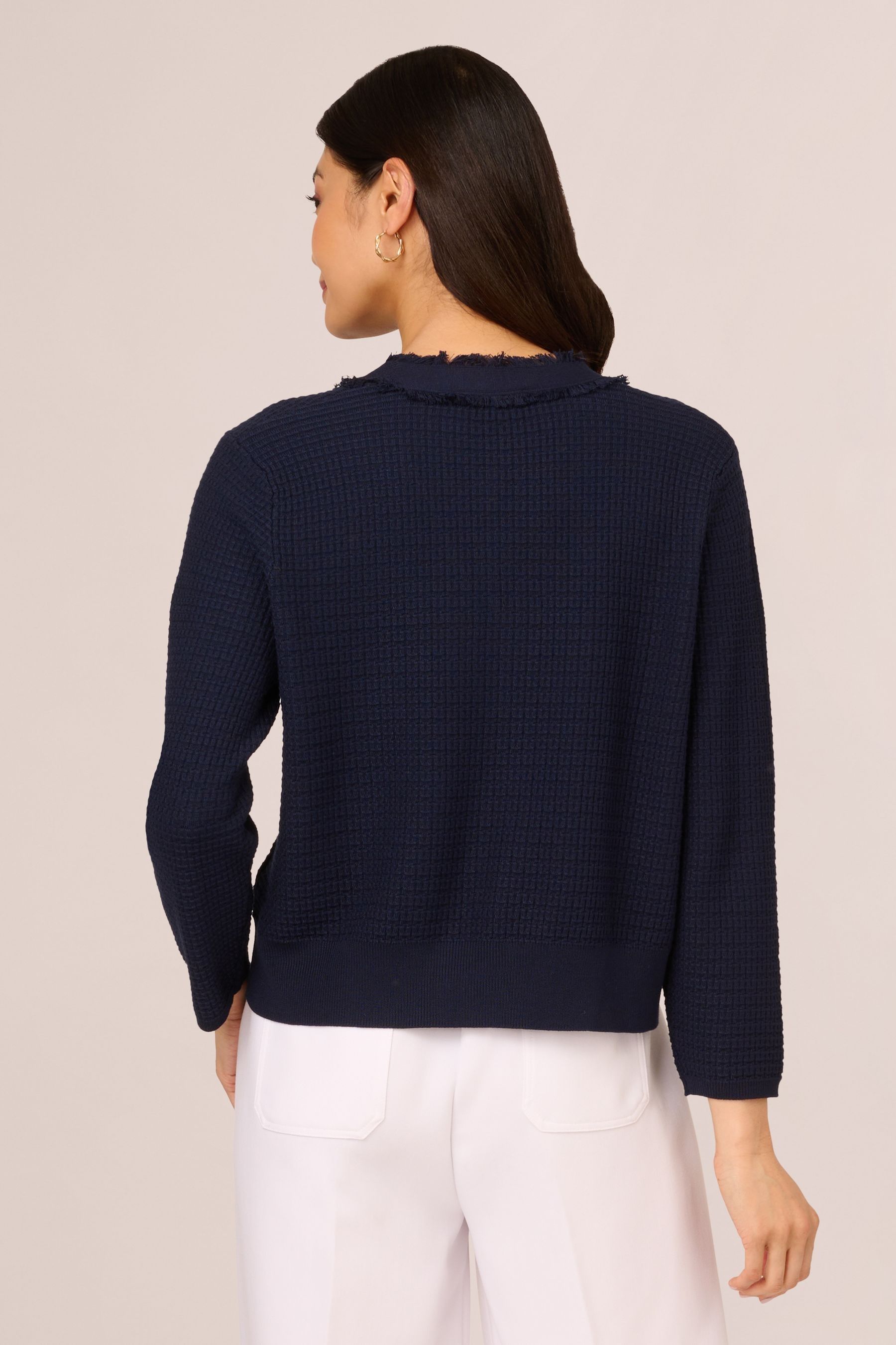 Frayed crop sweater on sale