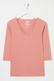 FatFace Porter Nude Pink 100% Organic Cotton T-Shirt - Image 5 of 5