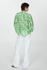 Mango Green Floral Sheer Blouse - Image 2 of 7