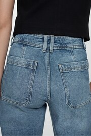 Mango Blue Catherin High Rise Culotte Jeans - Image 7 of 10