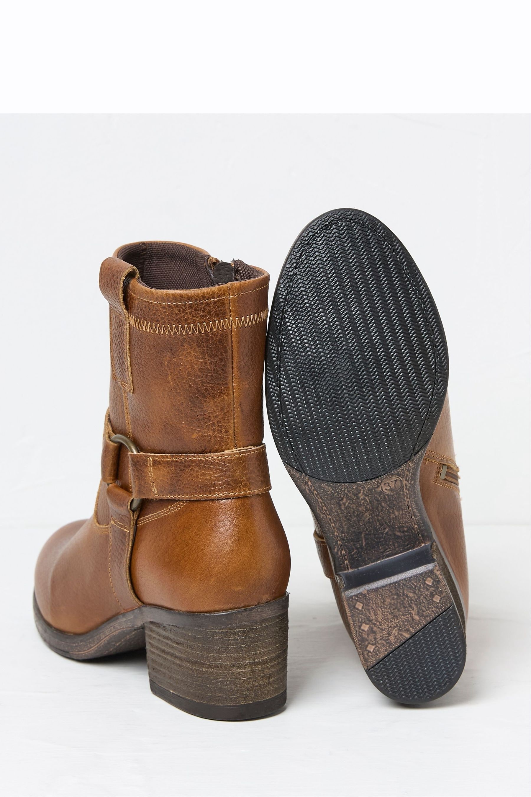 Buy FatFace Hazel Tan Brown Mid Heel Boots from the Next UK online shop