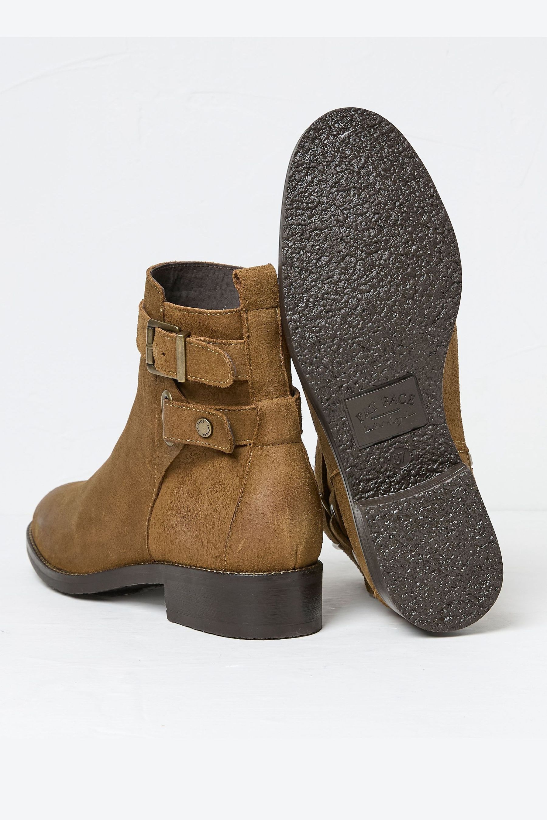 Tan buckle boots on sale