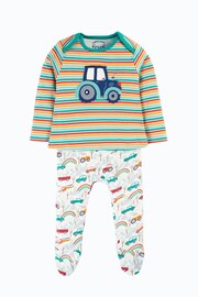 Frugi Boys Green Easy Dressing Babygrow - Image 1 of 4