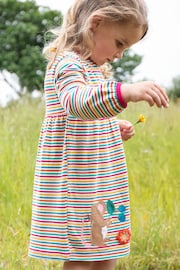 Frugi Pink Multi Stripe Mouse Dress - Image 5 of 5