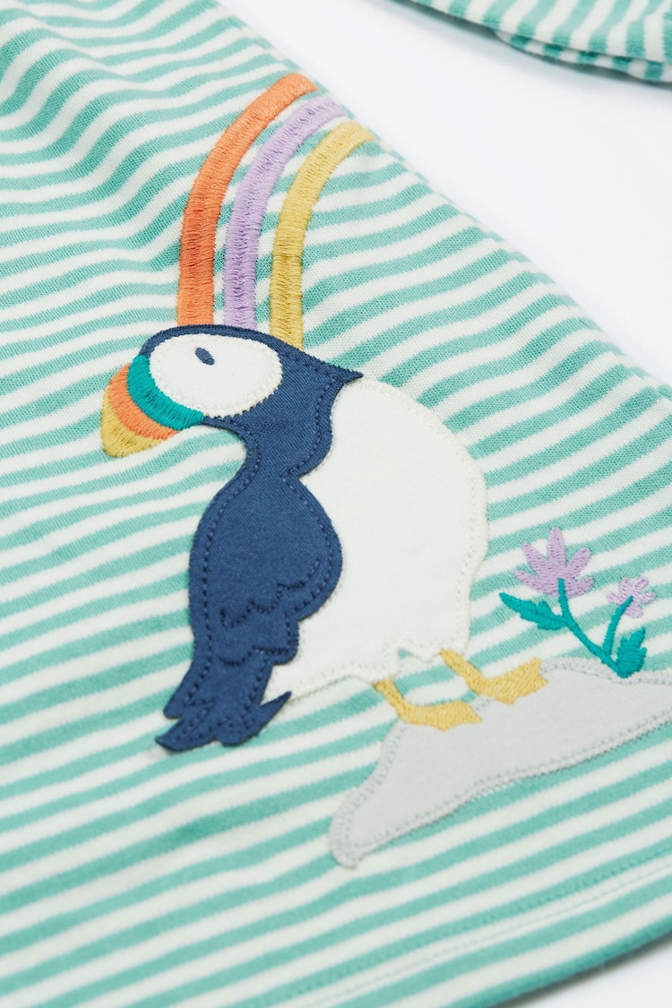 Frugi Green Striped Puffin Dress - Image 2 of 4