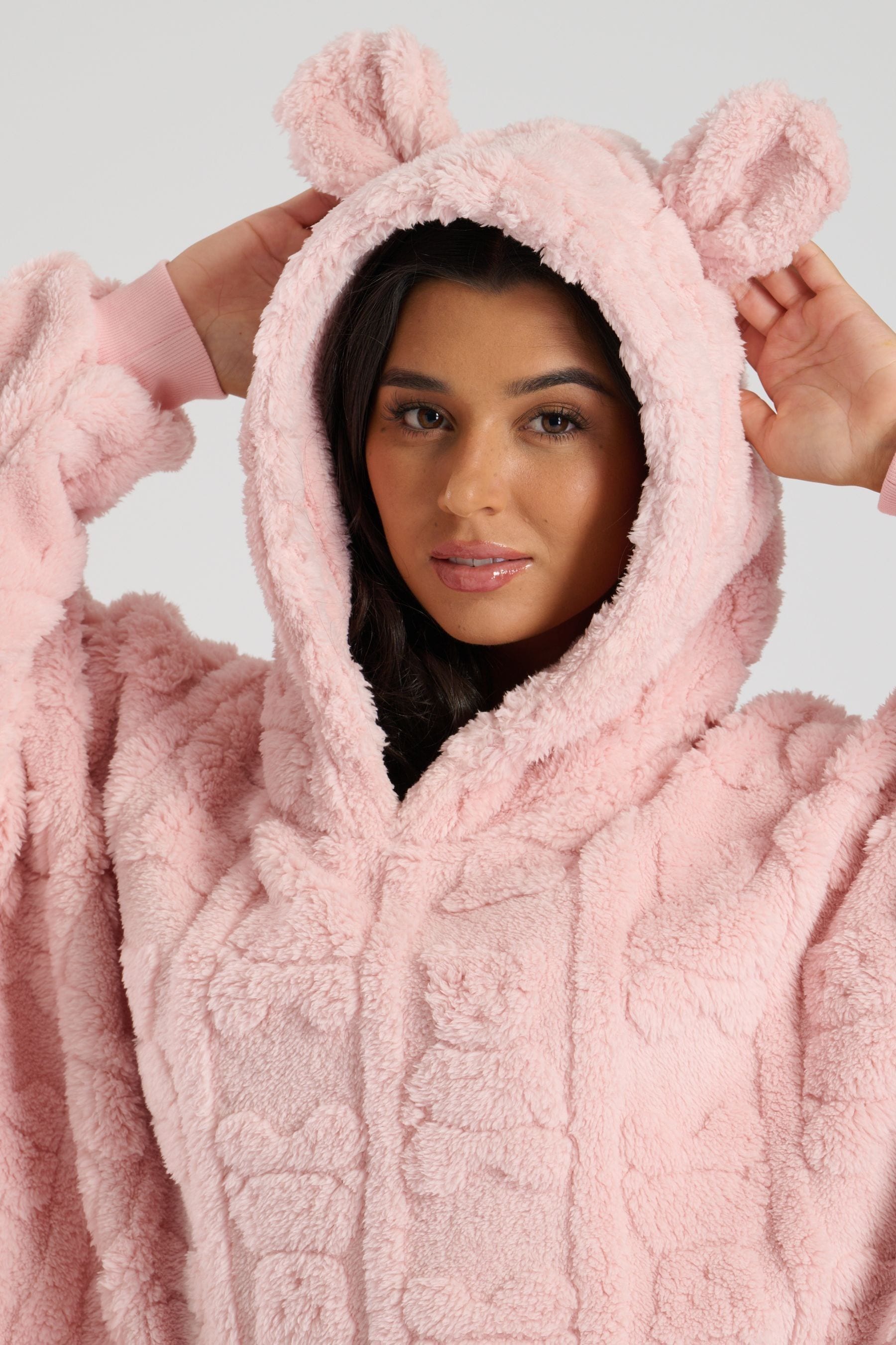 Cropped teddy bear hoodie 2025
