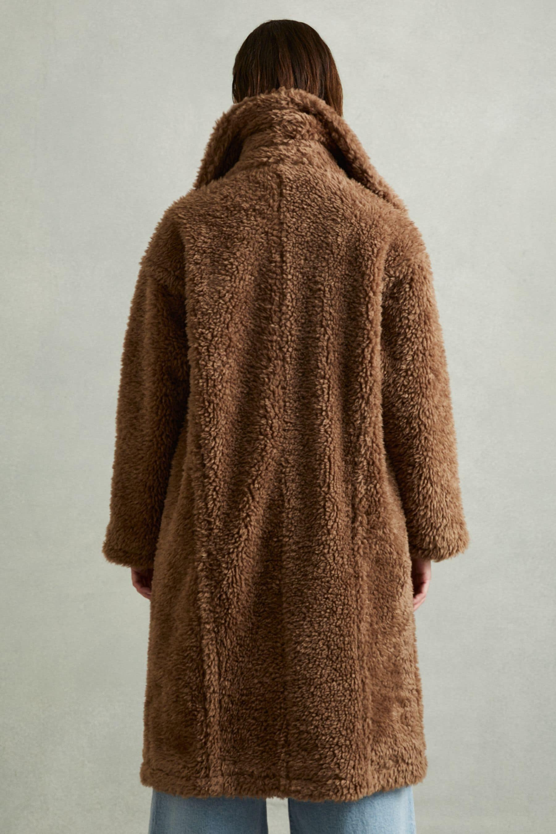 Buy Reiss Brown Darla Petite Teddy Coat with Wool from Next France